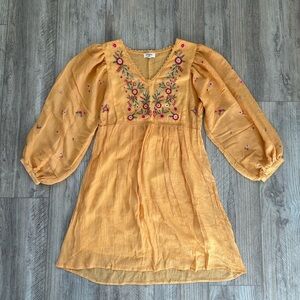 Gorgeous Umgee Floral Embroidered Mini Dress Tunic Top